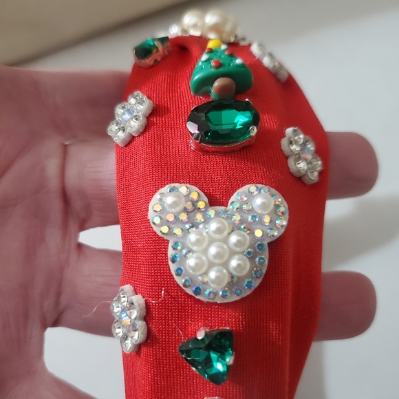 Mickey headband bling Christmas Rhinestones snowflake handmade crystals tree - Picture 6 of 16